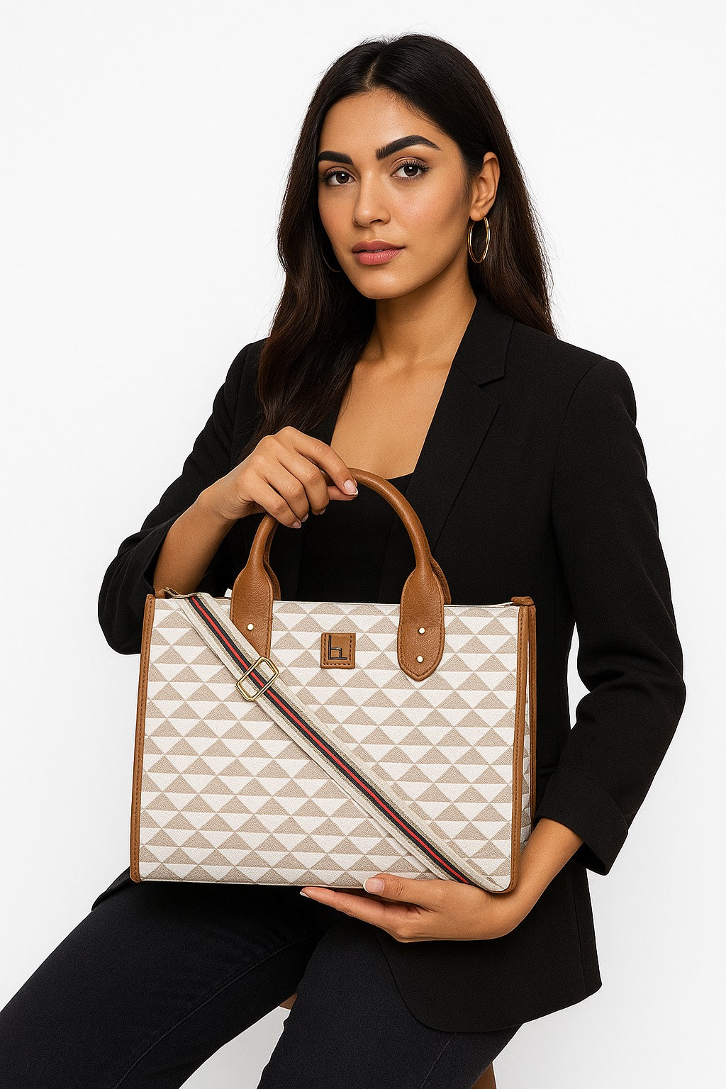JORKO™ Women Texture Handbag Bag PU Leather Handheld Designer Daily Office Shoulder